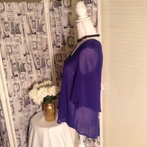 Harper Sheer Purple Blouse